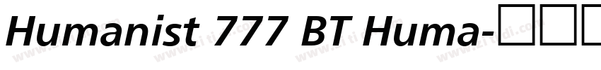 Humanist 777 BT Huma字体转换